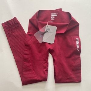 XS Burgundy Gymshark Leggings
